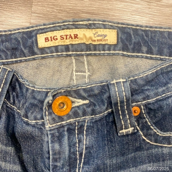 Big Star Casey Bootcut Jeans 28R Embroidered Pockets Low Rise Stretch Denim - Picture 5 of 12